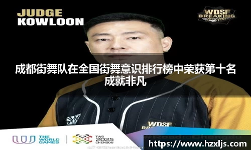 成都街舞队在全国街舞意识排行榜中荣获第十名成就非凡